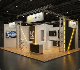 تصميم وتنفيذ الأجنحة والبوثات للمعارض والمؤتمرات